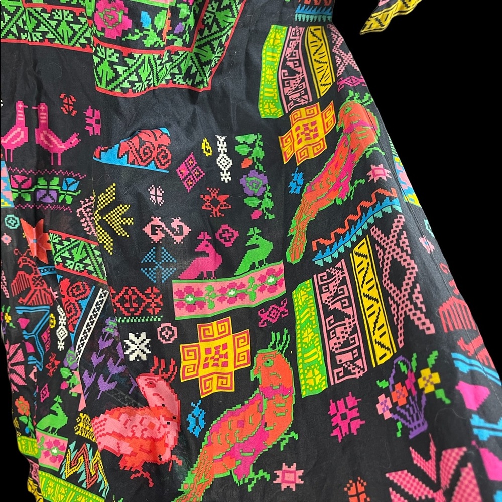 Nisha Fashion Long sleeves colorful Bohemian print long tunic top - Picture 10 of 12